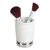 iDesign York Chrome White Ceramic/Steel Tumbler