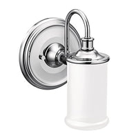 CHROME ONE GLOBE BATH LIGHT