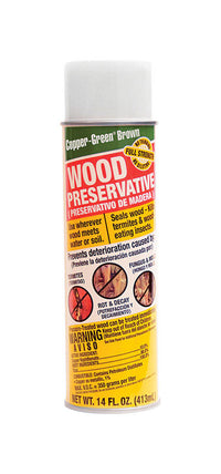 Copper Green Flat Brown Oil-Based Wood Preservative Spray 14 oz (Pack of 12)