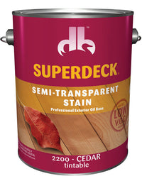 Superdeck Stain Oil Formula Exterior Cedar Semi Transparent 1 Gl Voc (Case of 4)