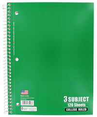 Norcom 77426-12 10.5 X 8 3 Subject College Ruled Notebook