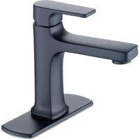 Ultra Faucets Dean Matte Black Single-Hole Bathroom Sink Faucet 4 in.