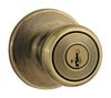 Kwikset  Tylo  Antique Brass  Entry Lockset  ANSI/BHMA Grade 3  1-3/4 in.