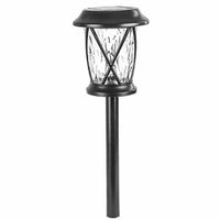 Solar LED Path Lights, Bronze Finish Stainless Steel, Textured Lens, 11.5-In., 4-Pk.