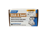 Norton  Stick & Sand  4-1/2 in. L x 30 ft. W 100 Grit Medium  Aluminum Oxide  Adhesive Back Sheet Roll