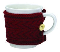 Hallmark White Ceramic Christmas Knit Koozie Mug 4-3/16 x 3-3/4 x 5-1/4 in. (Pack of 4)