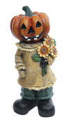 Alpine Corporation MCC360 19" Glass Pumpkin Lady Holding Sunflowers                                                                                   