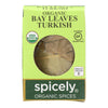 Spicely Organics - Organic Bay Leaves - Turkish Whole - Case of 6 - 0.1 oz.