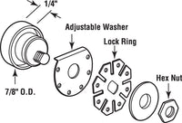 Prime-Line Roller 1/4"-32 Shower Nylon Roller