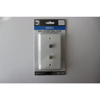 Black Point Products Inc White Plastic Flush Mount Coaxial Wall Plate for RG6/RG59 Ohm Cable