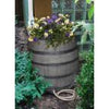 Rescue 50-Gallon Whiskey Rain Barrel with Black Bands – Gray