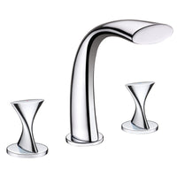 Ultra Faucets Twist 2-Handle Polished Chrome Deck Mount Tub Faucet