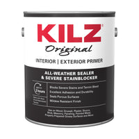 Kilz Matte White Oil-Based Alkyd Primer For Multiple Surfaces 1 gal. (Pack of 4)