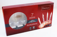 Celebrations UL 7 Light C7 Clear Bubble Light Set With Silver Glitter