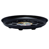 Curtis Wagner Plastics Corp Ds-1200b 12 Round Black Plastic Carpet Saver Footed Planter Saucer (Pack of 25)