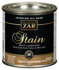 Zar 50406 1 Half Pint Gray Cashmere Interior Oil Base Stain