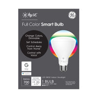 C by GE BR30 E26 (Medium) LED Smart Bulb Color Changing 65 Watt Equivalence 1 pk