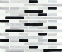 Peel and Impress 9.3 in. W X 11 in. L Multiple Finish (Mosaic) Vinyl Adhesive Wall Tile 4 pc