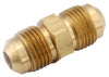 Anderson Metals 1/2 in.   Flare  T X 3/8 in.   D Flare  Brass Reducing Union