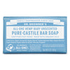 Dr. Bronner Organic Unscented Scent Pure-Castile Baby Bar Soap 5 oz (Pack of 12).