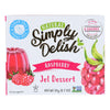 Simply Delish Jel Dessert - Raspberry - Case of 6 - 1.6 oz.