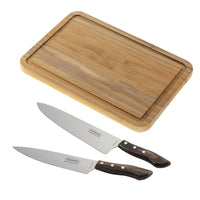 BBQ Bundle:  2 Chef's Knives & 1 Cutting Board