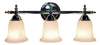 Bel Air Lighting Gassaway Oil Rubbed Bronze Silver 3 lights Incandescent Vanity Light Wall Mount