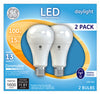 GE A21 E26 (Medium) LED Bulb Daylight 100 Watt Equivalence 2 pk