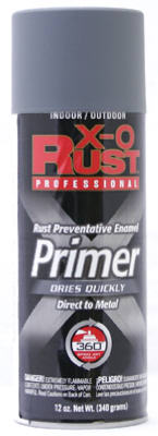 Anti-Rust Enamel Primer, Gray, 12-oz. Spray