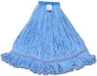 Mop Head, Blue Looped End, Cotton Rayon, 22-24-oz.