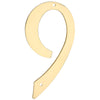 National Hardware 4 in.   Gold Brass Screw-On Number 9 1 pc (Pack of 5)