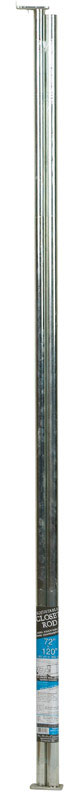 John Sterling Pro 120 in. L X 1 in. D Adjustable Platinum Steel Closet Rod