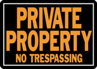 Hy-Ko English Private Property No Trespassing Sign Aluminum 9.25 in. H x 14 in. W (Pack of 12)