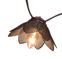 Living Accents  LED C7  Bronze Mesh Flowers  Light Set  Clear  13-1/2 ft. 10 lights