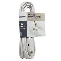 Prime Indoor 15 ft. L White Extension Cord 16/2 SPT-2