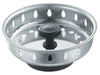 PlumbCraft 2 in. D Chrome Stainless Steel Twist Lock Sink Basket Strainer Silver