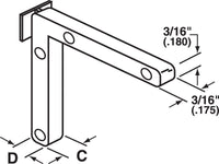 Prime-Line  White  Nylon  3/16 in. W x 3/16 in. L Window Frame Corner  1 pk