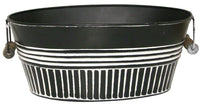 Robert Allen 6 in.   H X 9 in.   W Metal Planter Charcoal