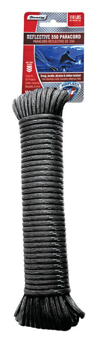 SecureLine 5/32 in. D X 50 ft. L Black Diamond Braided Nylon Paracord