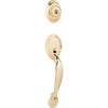 Kwikset SmartKey Dakota Polished Brass Handleset Right or Left Handed