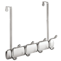 Interdesign Brushed Nickel Bruschia Metal Over-The-Door Rack 13 x 4.42 x 11.25 in. (Pack of 4)