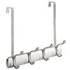 Interdesign Brushed Nickel Bruschia Metal Over-The-Door Rack 13 x 4.42 x 11.25 in. (Pack of 4)