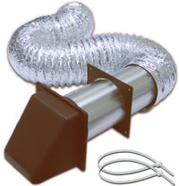 Preferred Dryer Vent Hood Kit, 4-In. x 8-Ft., Brown Plastic