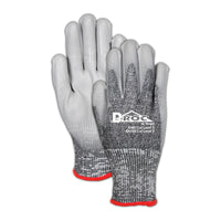 HandMaster  Max Defense  Men's  Indoor/Outdoor  Polyurethane  Cut Resistant  Work Gloves  Black/Gray