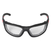 Milwaukee  Anti-Fog Performance Safety Glasses with Gasket  Clear Lens Black/Red Frame 1 pc.