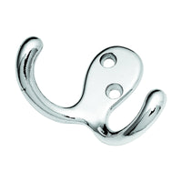 Hickory Hardware Medium Chrome Silver Zinc 2 in. L Double Hook 1 pk