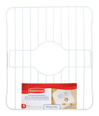 Rubbermaid 12.6 in. W x 10.5 in. L Coated Wire Twin Sink Rack White (Pack of 6)