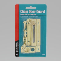 Ultra Hardware 3.75 in. H X 6.5 in. L Polished Brass Steel Chain Door Guard