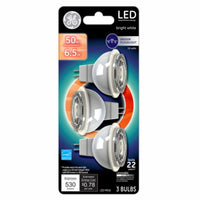 GE MR16 GU5.3 LED Light Bulb Warm White 50 Watt Equivalence 3 pk