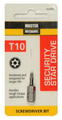 Torx Security Bit, TX10, 1-In.